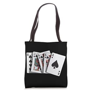 Poker Texas Hold'Em - Gambling Casino Royal Flush Poker Tote Bag