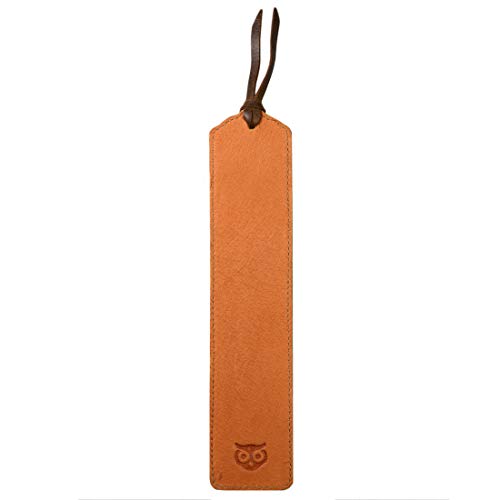 Hide & Drink, Deluxe Leather Bookmark, (7.5 in.) Long (2 Pack), Classic Bookmark, Stitched Bookmark, Handmade Includes 101 Year Warranty :: Bourbon Brown