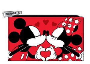 loungefly disney mickey and minnie valentines flap wallet mickey and minnie mouse one size