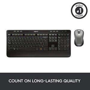 Logitech MK520 Wireless Keyboard and Mouse Combo — Keyboard and Mouse, Long Battery Life, Secure 2.4GHz Connectivity (Renewed)