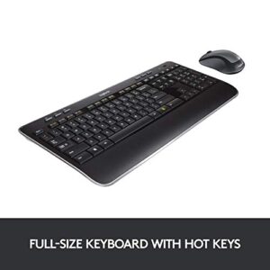 Logitech MK520 Wireless Keyboard and Mouse Combo — Keyboard and Mouse, Long Battery Life, Secure 2.4GHz Connectivity (Renewed)