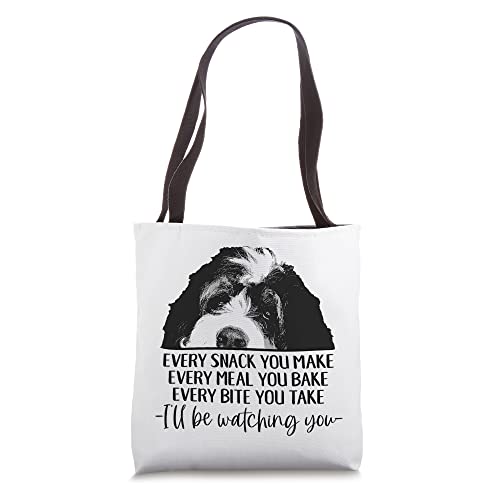 Bernedoodle I'll Be Watching You Bernedoodle Dog Lovers Gift Tote Bag