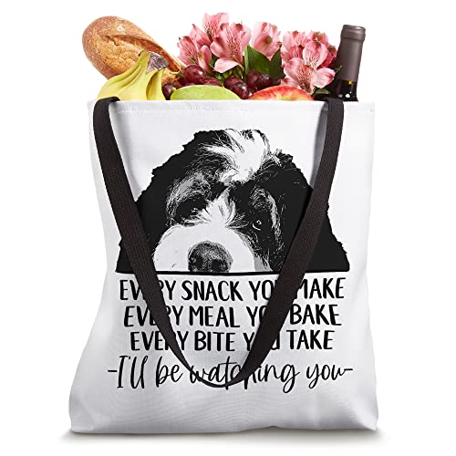 Bernedoodle I'll Be Watching You Bernedoodle Dog Lovers Gift Tote Bag