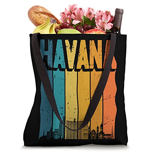 Havana Cuba Retro Vintage Sunset Skyline Havana Tote Bag