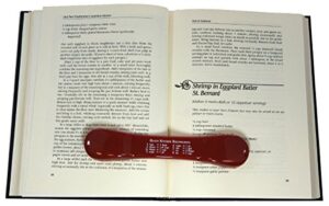 bookbone (tm) – made in the usa – the original weighted rubber bookmark – printed with – quick kitchen equivalents – holds books open