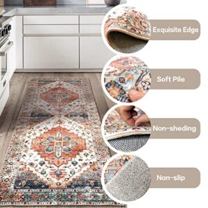 Aopota Area Rug for Bedroom 2x3ft Non Slip Distressed Faux Wool Indoor Door Mat Soft Area Floor Carpet Rug for Entryway Laundry Room Hallway