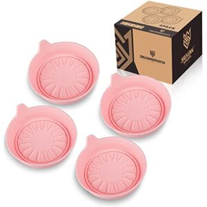 Seven Sparta Car Coasters for Cup Holders, Silicone Cup Holder Coasters, Universal Vehicle Coasters, Set of 4 Pack, 3-1/8" Diameter (Pink)