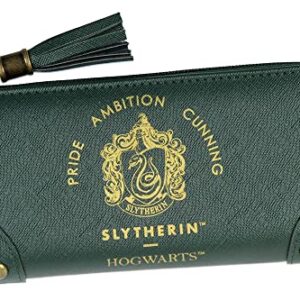 Bioworld Harry Potter Wallet Designer Hogwarts Slytherin House Zipper Clutch Faux Leather Wallet For Women