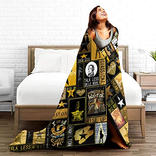 Musicals Blanket Ultra Soft Flannel Throw Blanket Warm Lightweight Blankets for Bedding Sofa Travel for Adults Kids All Season 50"X40"