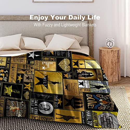 Musicals Blanket Ultra Soft Flannel Throw Blanket Warm Lightweight Blankets for Bedding Sofa Travel for Adults Kids All Season 50"X40"