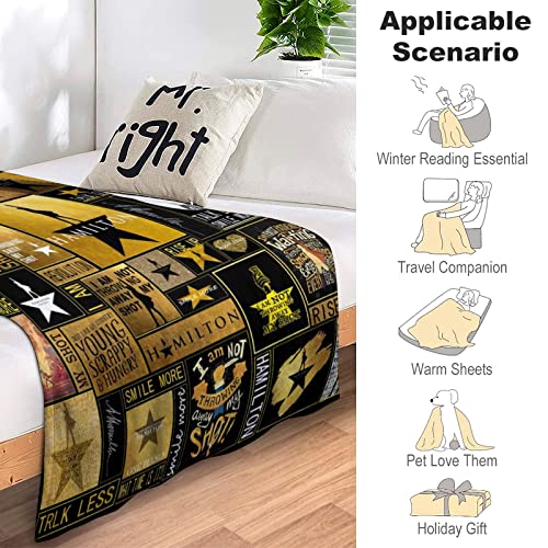 Musicals Blanket Ultra Soft Flannel Throw Blanket Warm Lightweight Blankets for Bedding Sofa Travel for Adults Kids All Season 50"X40"