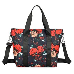 likeyou women’s tote bag for women water resistant single shoulder strap handbag work travel single shoulder bag (rose)