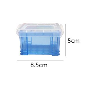 LapangZi 6 Pack Mini Storage Boxes Plastic Storage Box Organiser Box with Lid Small Storage Bin Box