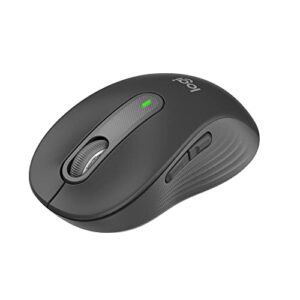logitech signature m650 wireless mouse – for small to medium sized hands, 2-year battery, silent clicks, customizable side buttons, bluetooth, multi-device compatibility (graphite)