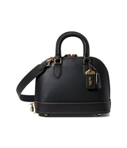 coach color-block leather revel bag black one size
