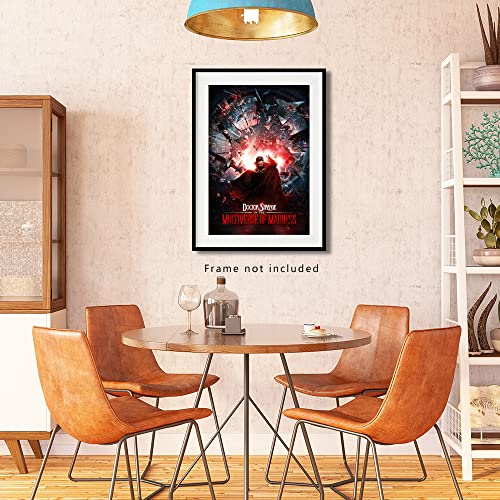 SenNJArt Dr Strange Poster Multiverse of Madness Poster Print on Canvas Doctor Strange Wall Art Super Hero Poster Art Paitings HD Movie Poster Wall Decor for Bedroom Livingroom 16x24In Unframed