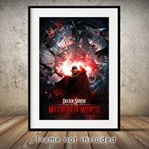 SenNJArt Dr Strange Poster Multiverse of Madness Poster Print on Canvas Doctor Strange Wall Art Super Hero Poster Art Paitings HD Movie Poster Wall Decor for Bedroom Livingroom 16x24In Unframed