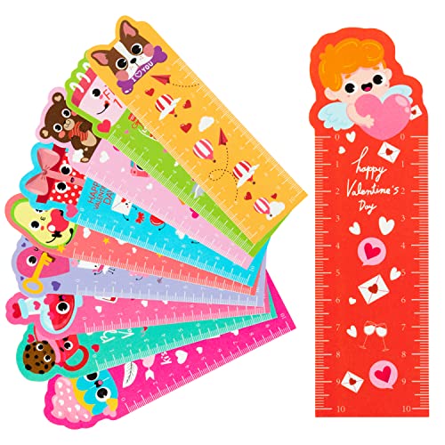 50 Pieces Valentine's Day Bookmark Valentines Day Markers Fun Book Marks Valentines Day Page Clips Bookmarks Happy Valentine's Day Gifts for Kids Classroom Supplies Party Favors, 10 Designs