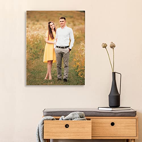 Personalized Pictures to Canvas for Wall 16x20 inches, Custom Canvas Prints with Your Photos for Family/Pet/Kid/Lovers, 16x20in