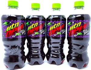 mtn dew pitch black 4 pack of 20oz plastic bottles soda pop soft drink
