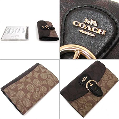 Coach Kleo Canvas Wallet (Khaki/Brown Multi)