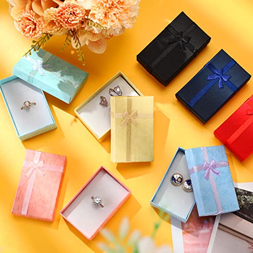 48 Pcs Jewelry Box Cardboard Boxes for Packaging Decorative Necklace Box Empty Jewelry Boxes Colorful Jewelry Wrap Boxes for Pendants Earring Necklaces Bracelets Rings Wedding Holiday Birthday