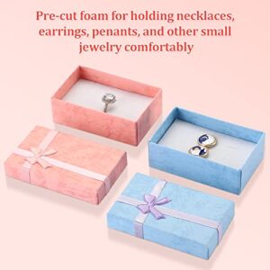 48 Pcs Jewelry Box Cardboard Boxes for Packaging Decorative Necklace Box Empty Jewelry Boxes Colorful Jewelry Wrap Boxes for Pendants Earring Necklaces Bracelets Rings Wedding Holiday Birthday