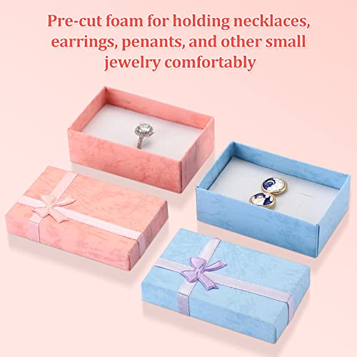 48 Pcs Jewelry Box Cardboard Boxes for Packaging Decorative Necklace Box Empty Jewelry Boxes Colorful Jewelry Wrap Boxes for Pendants Earring Necklaces Bracelets Rings Wedding Holiday Birthday