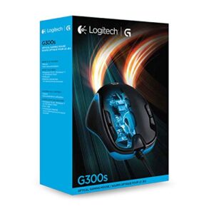 Logitech G300s Optical Ambidextrous Gaming Mouse – 9 Programmable Buttons, Onboard Memory