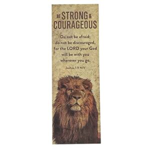 Salt & Light, Joshua 1:9 Be Strong & Courageous Lion Bookmarks, 2 x 6 inches, 25 Bookmarks