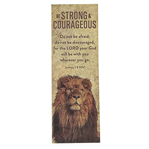 Salt & Light, Joshua 1:9 Be Strong & Courageous Lion Bookmarks, 2 x 6 inches, 25 Bookmarks