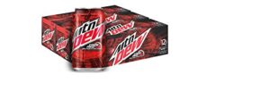 mountain dew code red soda, fridge pack bundle, 12 fl oz, 36 cans