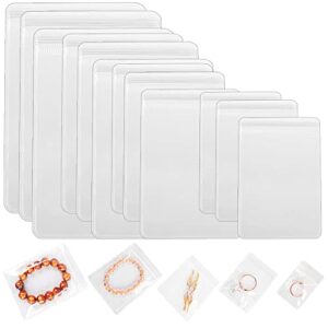 100pcs jewelry pvc storage bags self seal small pouches zipper bag clear rings earrings packing jewelry transparent lock bags for holding jewelries rings earrings