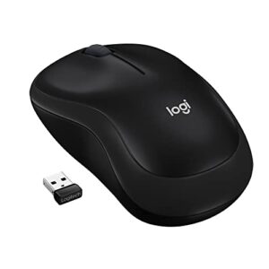 logitech m185 wireless mouse, 2.4ghz with usb mini receiver, 12-month battery life, 1000 dpi optical tracking, ambidextrous, compatible with pc, mac, laptop – black
