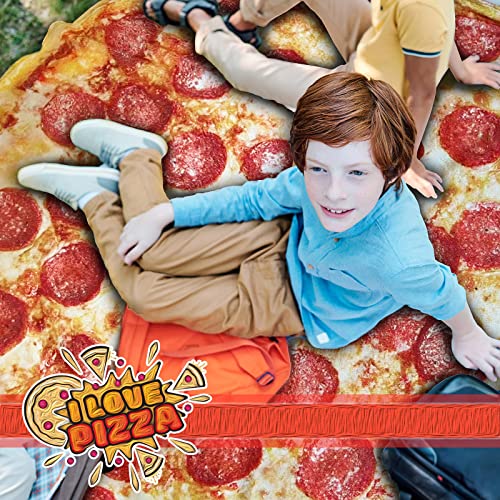 Pizza Blanket Adult Kdis Size Funny Realistic Food Personalized Throw Blanket Novelty Gift for Everyone 300 GSM Soft Flannel 60 inches Red