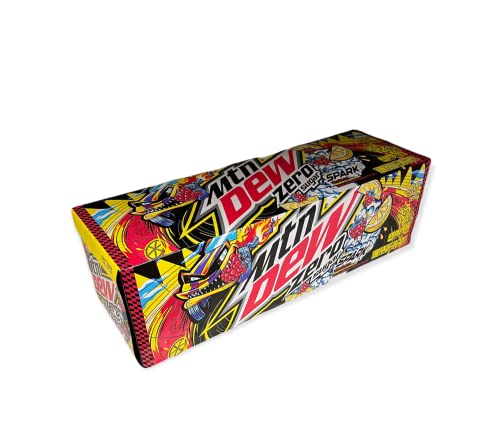 Pepsi Co Mountain Dew Spark, the Dew with a blast of Raspberry Lemonade by Munchie Box (Pack of ( 12 ) Cans 12 oz Spark Zero)