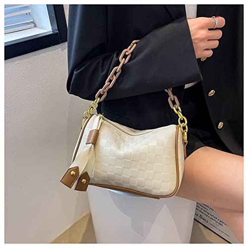 YP Small Crossbody Bag Purse for Women Girls Mini Leather Satchel Bag (B-Beige)