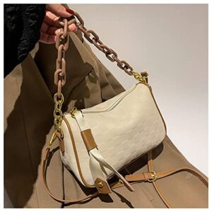 YP Small Crossbody Bag Purse for Women Girls Mini Leather Satchel Bag (B-Beige)