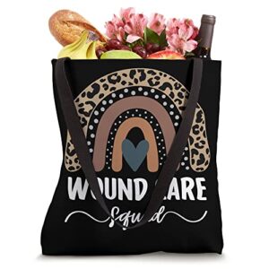 Wound Care Squad, Leopard Rainbow Wound Care Nurse Tote Bag