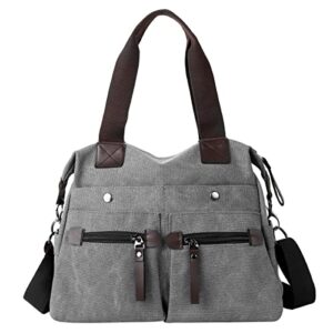 eshow women canvas shoulder handbags, satchel handbags cross-body bag messenger tote bag for women