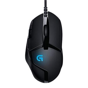 logitech g402 hyperion fury wired gaming mouse, 4,000 dpi, lightweight, 8 programmable buttons, compatible with pc/mac – black