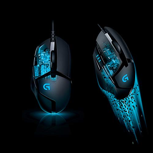 Logitech G402 Hyperion Fury Wired Gaming Mouse, 4,000 DPI, Lightweight, 8 Programmable Buttons, Compatible with PC/Mac - Black