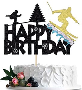 biabisd snow ski cake topper ski lovers birthday theme decoration ski sports theme birthday party decoration