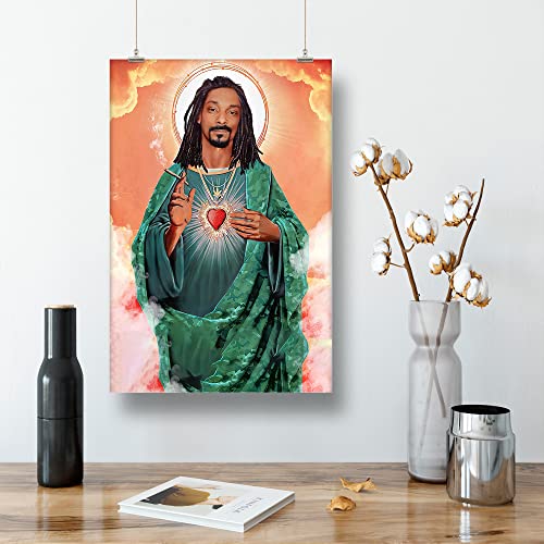 TBIIQKZ Funny Rap Art Print, Cool Music Poster, Celebrity Saint Artwork, Aesthetic Canvas Unframed Poster 12x18inch(30x45cm)