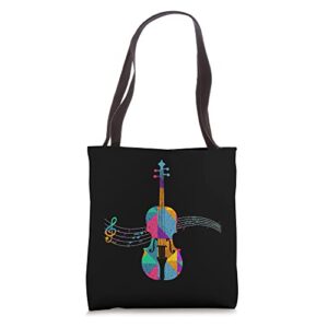 violin violinist fiddle player orchestra classical music tote bag