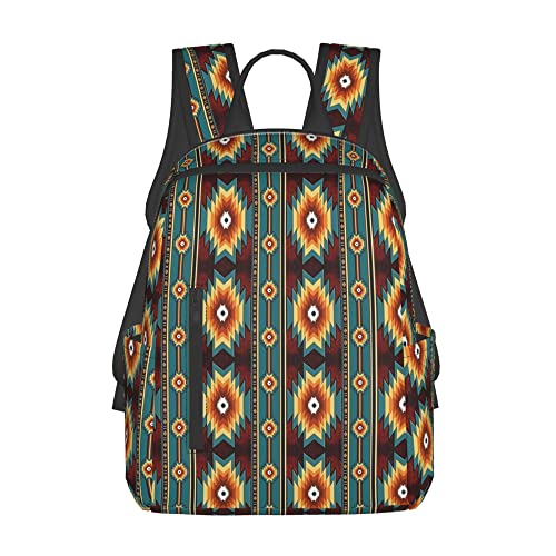 SWEET TANG Backpack Purse for Women Compatible with Ethnic Navajo Native American Southwestern Rucksack Anti-theft Handbag Travel Bag