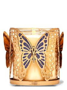 bath & body works candle holder compatible and white barn 1-wick candles select your favorite! (candle not included) – butterflies