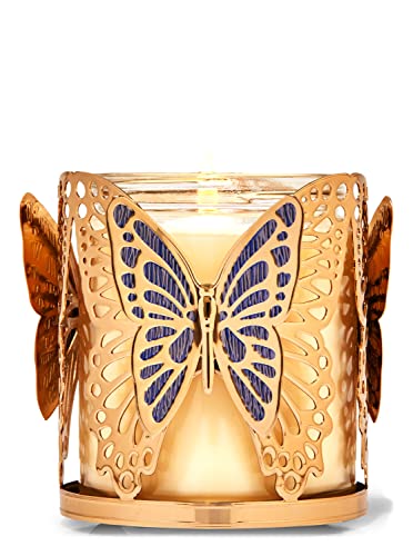 Bath & Body Works Candle Holder Compatible and White Barn 1-Wick Candles Select Your Favorite! (Candle NOT Included) - Butterflies