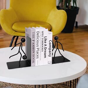 Decorative Bookends for Shelves Metal Book Ends- Elegant Book Holder - Durable, Non Skid Heavy Duty Bookends Decorative Unique Book Stoppers for Books, Magazines & More