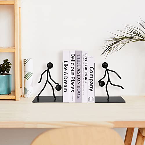 Decorative Bookends for Shelves Metal Book Ends- Elegant Book Holder - Durable, Non Skid Heavy Duty Bookends Decorative Unique Book Stoppers for Books, Magazines & More